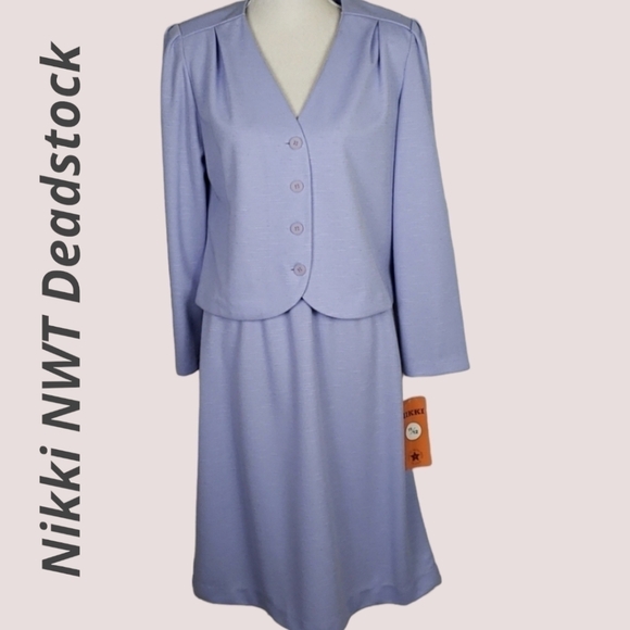 Vintage Nikki 2 Piece Dress Suit 11/12 NWT Deadstock USA - Picture 1 of 16